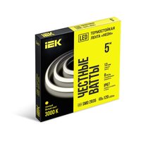 Лента светодиодная неон термостойкая 5м SMD2835 120LED/м 8Вт/м IP67 13мм 24В теплый белый IEK
