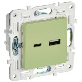 SKANDY Розетка USB A+C 18Вт SK-R13G мятный IEK в Розетка от IEK ( ИЭК ) в интернет магазине ЭлектроОм электротовары SK-U22-018-K06 SK-U22-018-K06 IEK ( ИЭК )
