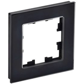 Рамка 1-м BRITE РУ-1-2-БрЧ стекло черн. IEK BR-M12-G-K02 в Рамка декоративная для электроустановочных устройств от IEK ( ИЭК ) в интернет магазине ЭлектроОм электротовары BR-M12-G-K02 BR-M12-G-K02 IEK ( ИЭК )