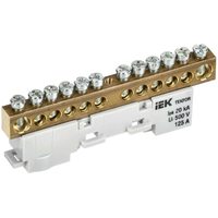 TEKFOR Шина N ноль неизолированная на универсальном держателе 8х12-12-С IEK