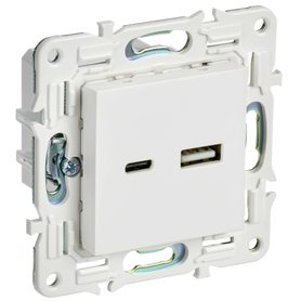 SKANDY Розетка USB A+C 3,1А SK-R14W арктический белый IEK в Розетка от IEK ( ИЭК ) в интернет магазине ЭлектроОм электротовары SK-U22-D31-K01 SK-U22-D31-K01 IEK ( ИЭК )