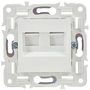 SKANDY Розетка компьютерная двойная RJ45 кат.5E SK-K03W арктический белый IEK в Розетка от IEK ( ИЭК ) в интернет магазине ЭлектроОм электротовары 5 SK-K20-1-K01 SK-K20-1-K01 IEK ( ИЭК ) 5