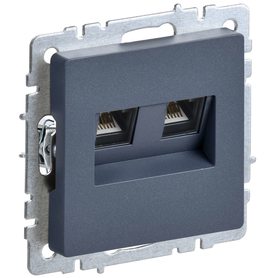 BRITE Розетка компьютерная двойная RJ45 кат.6 РК11-2-БрМ маренго IEK в Выключатели клавишные, переключатели от IEK ( ИЭК ) в интернет магазине ЭлектроОм электротовары BR-K20-2-K35 BR-K20-2-K35 IEK ( ИЭК )