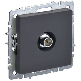 BRITE Розетка TV оконечная РТВ11-0-БрГ графит IEK в Выключатели клавишные, переключатели от IEK ( ИЭК ) в интернет магазине ЭлектроОм электротовары BR-A10-O-K53 BR-A10-O-K53 IEK ( ИЭК )