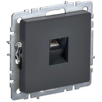 BRITE Розетка компьютерная RJ45 кат.5E РК10-БрГ графит IEK