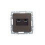 BRITE Розетка компьютерная двойная RJ45 кат.5E РК10-2-БрТБ темная бронза IEK в Выключатели клавишные, переключатели от IEK ( ИЭК ) в интернет магазине ЭлектроОм электротовары 2 BR-K20-1-K45 BR-K20-1-K45 IEK ( ИЭК ) 2