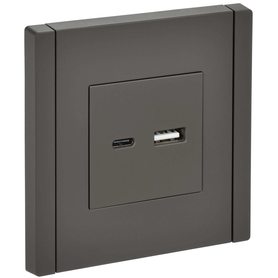 FORTE&PIANO Розетка USB A+C 3,1А FP350 серый IEK в Розетка от IEK ( ИЭК ) в интернет магазине ЭлектроОм электротовары FP-U22-D31-K03 FP-U22-D31-K03 IEK ( ИЭК )