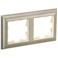 BRITE Рамка 2-местная РУ-2-Бр бежевый/шампань IEK