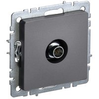 BRITE Розетка TV оконечная РТВ11-0-БрС сталь IEK