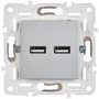 SKANDY Розетка USB A+A 3,1А SK-R15S серебряный IEK в Розетка от IEK ( ИЭК ) в интернет магазине ЭлектроОм электротовары 3 SK-U21-D31-K23 SK-U21-D31-K23 IEK ( ИЭК ) 3