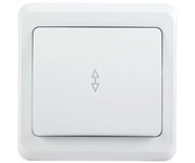 VEGA Выключатель 1-клавишный проходной 10А ВСп10-1-0-ВБ белый IEK