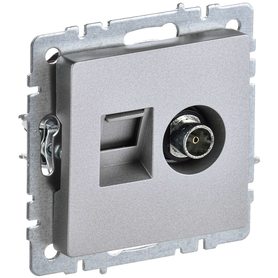 Розетка компьютерная + телевизионная 2-м Brite РТВ/РК12-БрА RJ45 кат.5E + TV алюм. IEK BR-AK20-1-K47 в Разъем антенны от IEK ( ИЭК ) в интернет магазине ЭлектроОм электротовары BR-AK20-1-K47 BR-AK20-1-K47 IEK ( ИЭК )