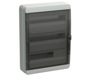 TEKFOR Корпус пластиковый КМПн-54 IP65 черная прозрачная дверь IEK