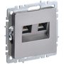 BRITE Розетка двойная RJ11+RJ45 кат.5E РК/Т12-БрС сталь IEK в Выключатели клавишные, переключатели от IEK ( ИЭК ) в интернет магазине ЭлектроОм электротовары 1 BR-KT20-O-1-K46 BR-KT20-O-1-K46 IEK ( ИЭК ) 1