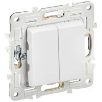 SKANDY Выключатель 2-клавишный 10А SK-V04W арктический белый IEK