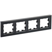 Рамка 4-м BRITE РУ-4-1-БрЧ металл черн. IEK BR-M42-M-K02
