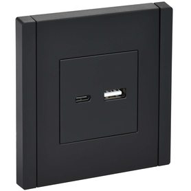 FORTE&PIANO Розетка USB A+C 3,1А FP150 черный IEK в Розетка от IEK ( ИЭК ) в интернет магазине ЭлектроОм электротовары FP-U22-D31-K02 FP-U22-D31-K02 IEK ( ИЭК )