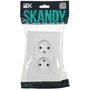 SKANDY Розетка 2-местная без заземления без защитных шторок 10А в сборе SK-R10W арктический белый IEK в Розетка от IEK ( ИЭК ) в интернет магазине ЭлектроОм электротовары 2 SK-R20-10-K01-F SK-R20-10-K01-F IEK ( ИЭК ) 2