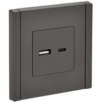 FORTE&PIANO Розетка USB A+C 18Вт FP351 серый IEK