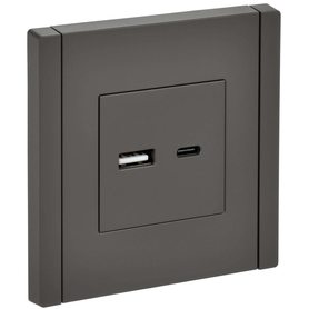 FORTE&PIANO Розетка USB A+C 18Вт FP351 серый IEK в Розетка от IEK ( ИЭК ) в интернет магазине ЭлектроОм электротовары FP-U22-018-K03 FP-U22-018-K03 IEK ( ИЭК )