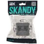 SKANDY Розетка компьютерная двойная RJ45 кат.5E SK-K03Gr серый IEK в Розетка от IEK ( ИЭК ) в интернет магазине ЭлектроОм электротовары 4 SK-K20-1-K03 SK-K20-1-K03 IEK ( ИЭК ) 4