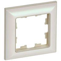 BRITE Рамка 1-местная РУ-1-Бр бежевый/жемчужный IEK