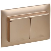 SKANDY Розетка 2-местная и крышкой 16А в сборе IP44 SK-R12Sa песочный IEK