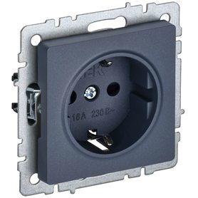 BRITE Розетка 1-местная с заземлением без защитных шторок 16А РС11-1-0-БрМ маренго IEK в Выключатели клавишные, переключатели от IEK ( ИЭК ) в интернет магазине ЭлектроОм электротовары BR-R11-16-K35 BR-R11-16-K35 IEK ( ИЭК )