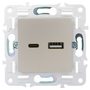 SKANDY Розетка USB A+C 18Вт SK-R13Sa песочный IEK в Розетка от IEK ( ИЭК ) в интернет магазине ЭлектроОм электротовары 6 SK-U22-018-K98 SK-U22-018-K98 IEK ( ИЭК ) 6