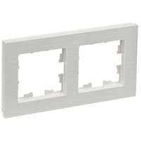 BRITE Рамка 2-местная РУ-2-Бр белый рифленый IEK