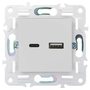 SKANDY Розетка USB A+C 18Вт SK-R13W арктический белый IEK в Розетка от IEK ( ИЭК ) в интернет магазине ЭлектроОм электротовары 4 SK-U22-018-K01 SK-U22-018-K01 IEK ( ИЭК ) 4