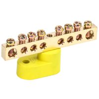 Шина PE земля на одном угловом изоляторе ШНИ-6х9-8-У1-Ж IEK