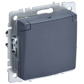 BRITE Розетка 1-местная с заземлением с защитными шторками и крышкой 16А IP44 РСбш10-3-44-БрМ маренго IEK в Выключатели клавишные, переключатели от IEK ( ИЭК ) в интернет магазине ЭлектроОм электротовары BR-R16-16-44-K35 BR-R16-16-44-K35 IEK ( ИЭК )