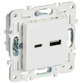 SKANDY Розетка USB A+C 18Вт SK-R13W арктический белый IEK в Розетка от IEK ( ИЭК ) в интернет магазине ЭлектроОм электротовары SK-U22-018-K01 SK-U22-018-K01 IEK ( ИЭК )