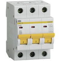 Выключатель автоматический модульный 3п D 40А 4.5кА ВА47-29 IEK MVA20-3-040-D