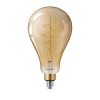 Светодиодная лампа Philips E27 6.5W = 40W очень теплый свет филаментная диммируемая Giant