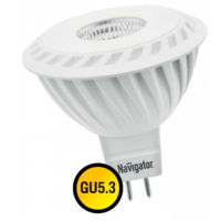 Лампа светодиодная 5 Вт 230В GU5.3 d=51mm, тёплый белый 94 263