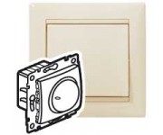 Светорегулятор 40-400Вт поворотный слоновая кость Valena 