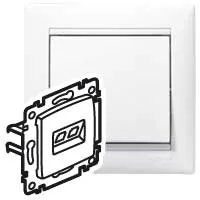 Механизм розетки информ. 2-м СП Valena RJ45 + RJ45 CAT.5E UTP с захватами бел. Leg 774231
