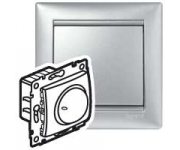 Светорегулятор 40-400Вт поворотный алюминий Valena 