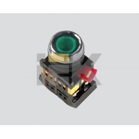 Кнопка управления желтая неон/230В d22мм 1з+1р IP40 тип ABLFS-22 