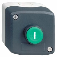 Кнопочный пост управления с зелёной кнопкой с маркировкой  I  22 мм 1НО c возвратом