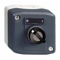 Кнопочный пост управления с переключателем 22мм черный с ключом 2-х позиционный 1НО c фиксацией