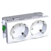 Розетка 2-м СП Altira 45 2P+E защ. шторки R9003 SchE
