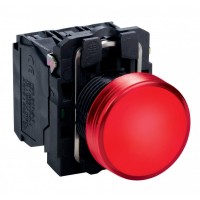 Сигнальная лампа красная 22 мм со встроенной LED подсветкой 24В AC/DC