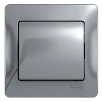 Выключатель 1-кл. СП Glossa 10А IP20 (сх. 1) 10AX в сборе алюм. SchE GSL000312