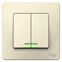 Выключатель 1-кл. ОП Blanca 10А IP20 (сх. 1) 250В с изолир. пластиной ясень SchE BLNVA101015