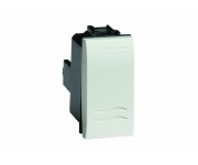 Выключатель, типа "кнопка" белый, 1 модуля