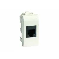 Розетка комп. RJ-45, кат. 6, 1модуль,слоновая кость