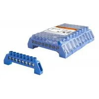 Шина N нулевая в изоляторе 6х9мм 8 групп никелированная TDM